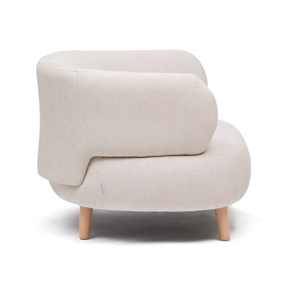 Béžové žinylkové křeslo Luisa – Kave Home-image-3