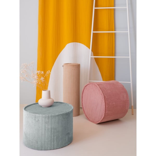 Manšestrový dětský puf v mentolové barvě – Wigiwama-image-1