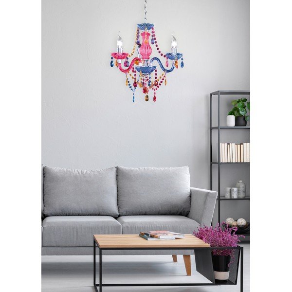 Kovové závěsné svítidlo se stínidlem z akrylového skla ø 46 cm Lüster – Reality-image-1