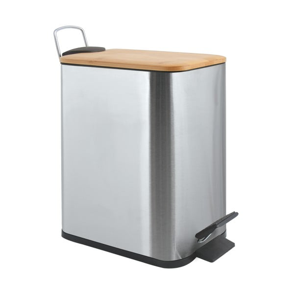 Nášlapný ocelový odpadkový koš v matně stříbrné barvě 5 l   Erik – Spirella