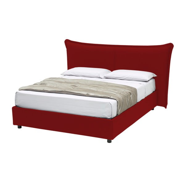 Červená dvoulůžková postel s úložným prostorem 13Casa Dumbo, 160 x 190 cm