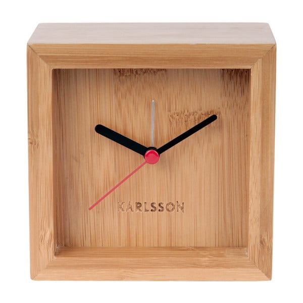 Bambusové stolní hodiny Karlsson Franky, šířka 10 cm