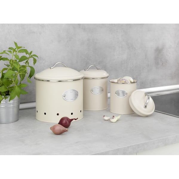 Kovová dóza na brambory/na cibuli a česnek Nero – Wenko-image-1