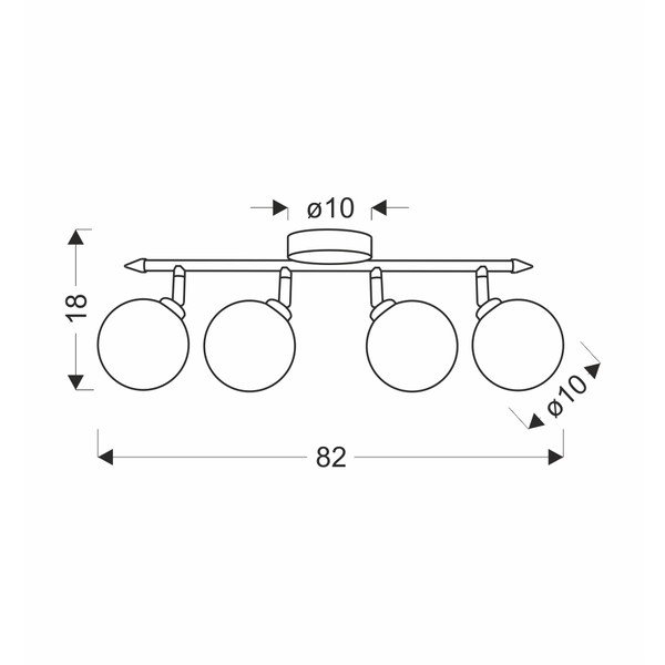 Stropní svítidlo v bronzové barvě se skleněným stínidlem ø 10 cm Rodia – Candellux Lighting-image-3