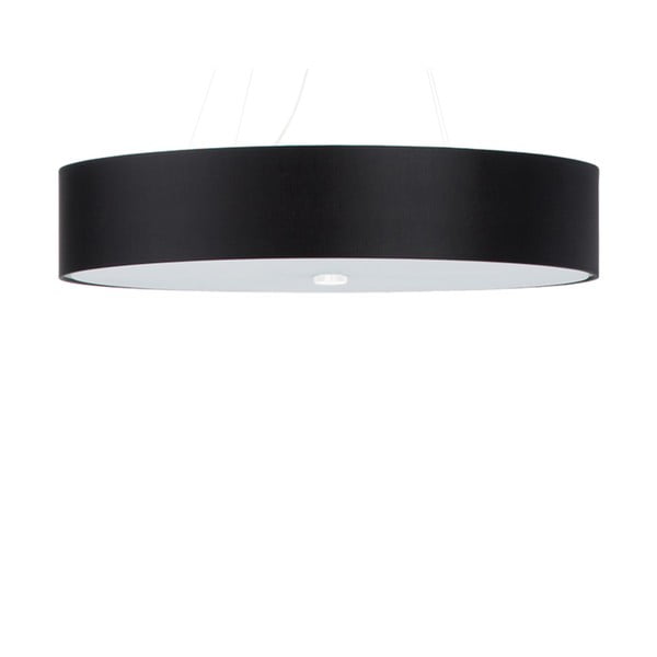 Černé závěsné svítidlo s textilním stínidlem ø 70 cm Herra – Nice Lamps