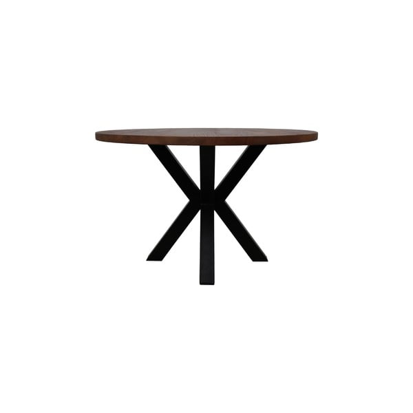 Kulatý jídelní stůl s deskou z neopracovaného mangového dřeva HMS collection, ⌀ 120 cm-image-3