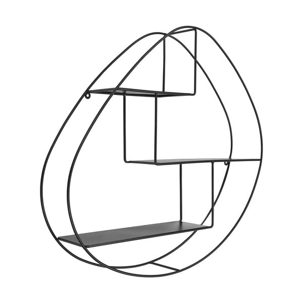 Černá patrová kovová police 60 cm Wrexham – House Nordic-image-2