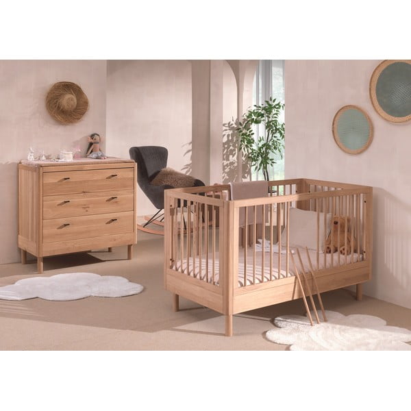 Set dětského nábytku z dubového dřeva 2 ks Forrest – Vipack-image-1