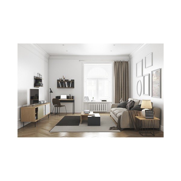 Černý nástěnný policový systém TemaHome Bern, šířka 90 cm-image-1