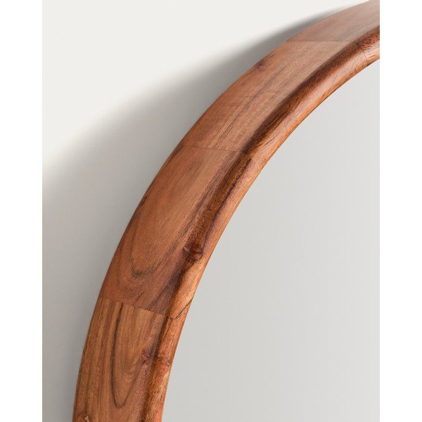 Nástěnné zrcadlo s dřevěným rámem ø 49,5 cm Berale – Kave Home-image-3