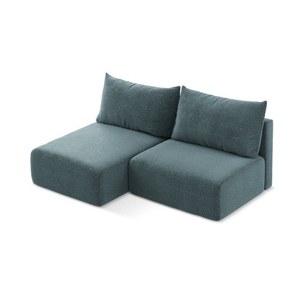 Tyrkysová rozkládací/s úložným prostorem rohová pohovka (levý roh) Kalena – Makamii-image-2