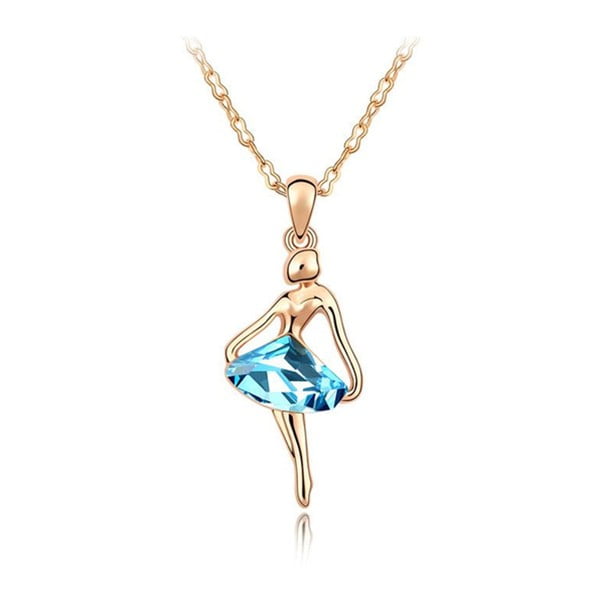 Pozlacený náhrdelník s krystaly Swarovski Elements Crystals Ballerina