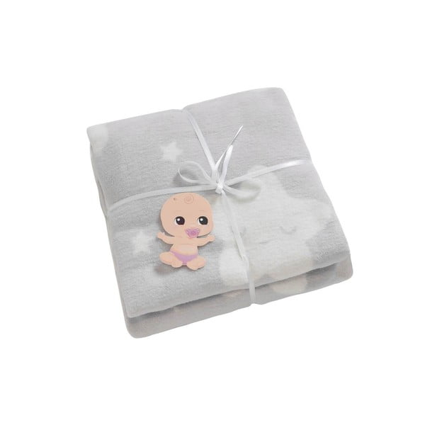 Světle šedá fleecová dětská deka 100x120 cm Star – Mijolnir