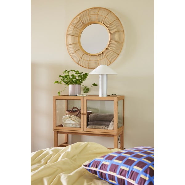 Vitrína v dekoru dubu v přírodní barvě 80x88x42 cm Poetic – Hübsch-image-1