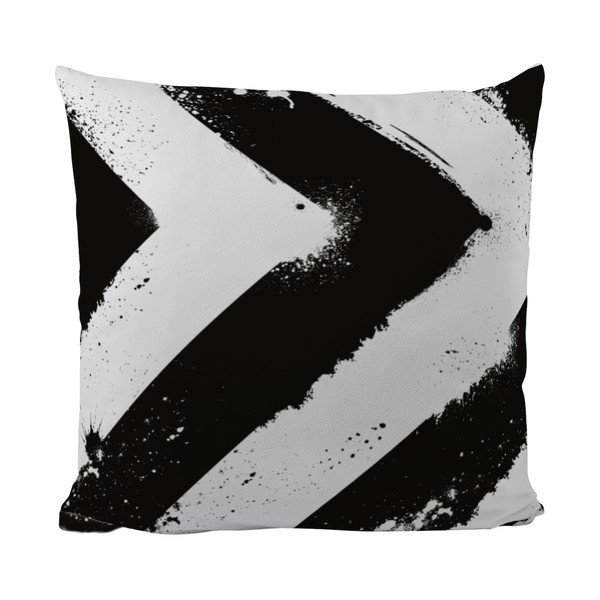 Polštářek Black Shake Direct To Right, 50x50 cm