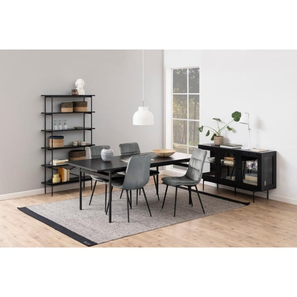 Černý regál v dekoru jasanu 94x172 cm Angus – Actona-image-4