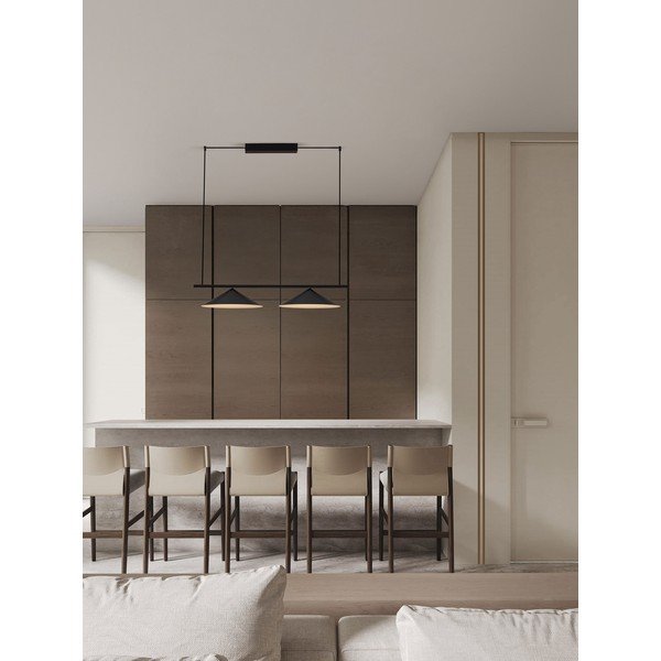 Matně černé hliníkové LED závěsné svítidlo Lui – Nova Luce-image-1
