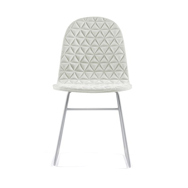 Krémová židle s kovovými nohami Iker Mannequin V Triangle