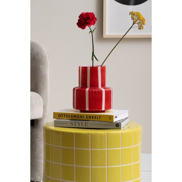 Keramický kulatý odkládací stolek ø 42 cm Retro Tiles – Leitmotiv-image-3