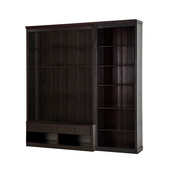 Hnědá TV sestava z borovicového dřeva 214x223 cm Anita – Støraa-image-1