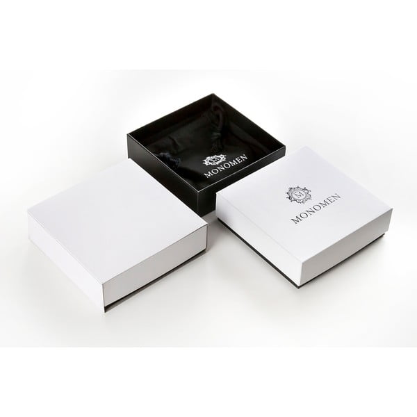 Pánský černý náramek z pravé kůže Monomen Double Braid-image-4