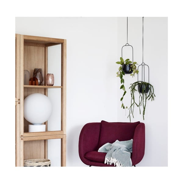 Sada 2 černých závěsných železných květináčů Hübsch Juro-image-2