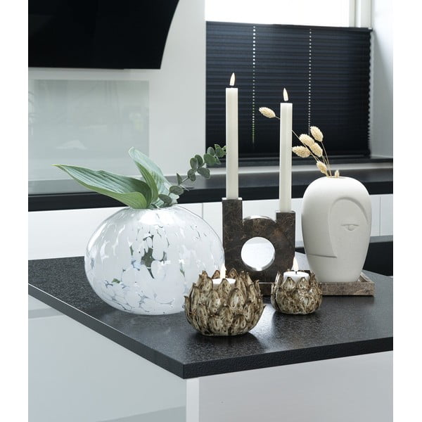 Krémová keramická váza (výška 19,5 cm) Face – House Nordic-image-1