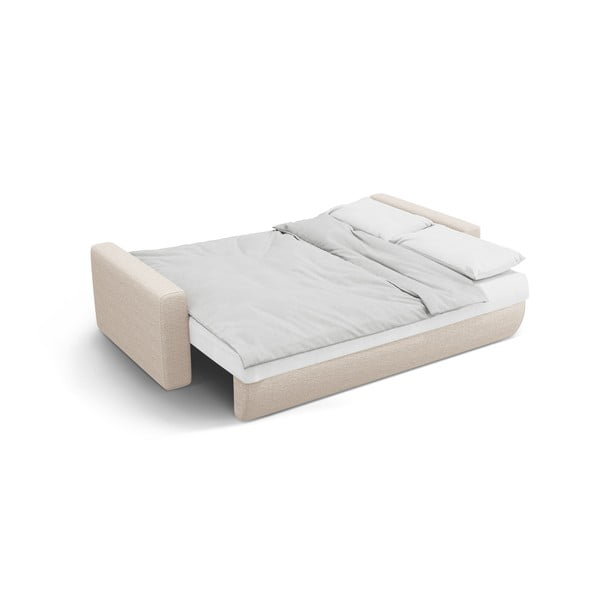 Béžová rozkládací pohovka s úložným prostorem  238 cm Belfast – Cosmopolitan Design-image-3