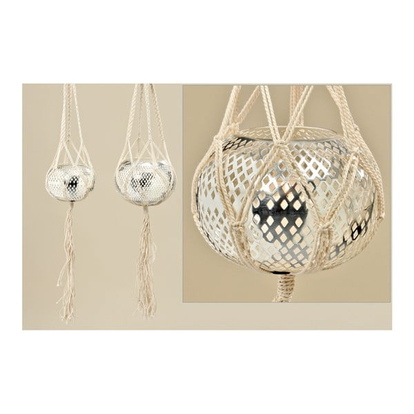 Sada 2 jutových provazů na zavěšení svícnu Boltze