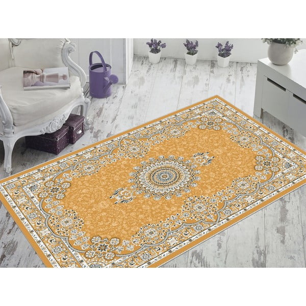 Žlutý běhoun Vitaus Luka, 80 x 200 cm-image-1