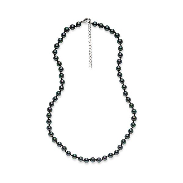 Černý perlový náhrdelník Pearls Of London Mystic, délka 50 cm-image-2
