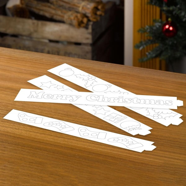 Sada 50 papírových proužků pro tvorbu vánočního řetězu Neviti Christmas Craft