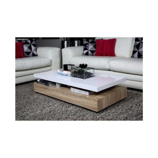 Bílý konferenční stolek 117x58 cm Malakit - Actona-image-3