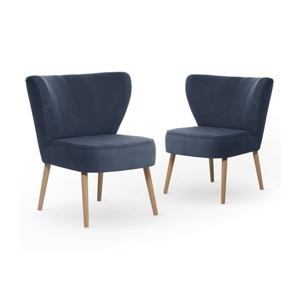 Sada 2 námořnicky modrých jídelních židlí My Pop Design Hamilton