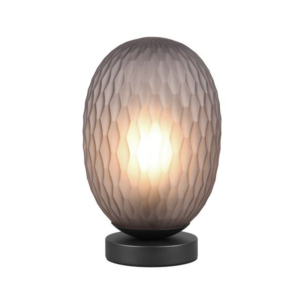 Matně černá stolní lampa se skleněným stínidlem (výška 28,5 cm) Facette – Trio-image-3