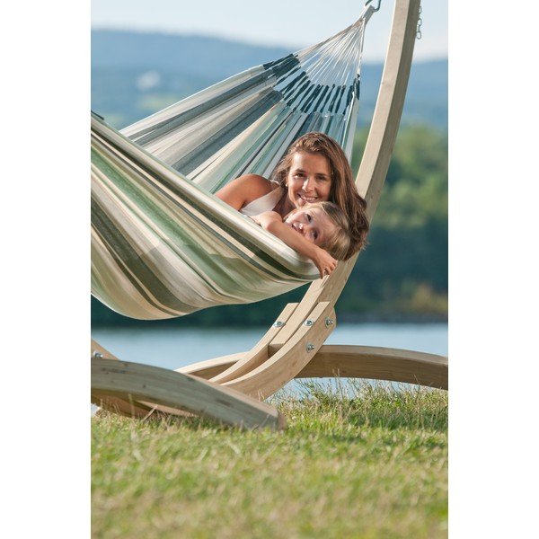 Houpací síť pro dva Paloma se stojanem Canoa, šedá-image-2