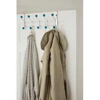 Kovový věšák na dveře v mentolovo-stříbrné barvě 41 cm – Premier Housewares