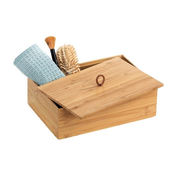 Bambusový box s víkem Wenko Terra, šířka 22 cm-image-1