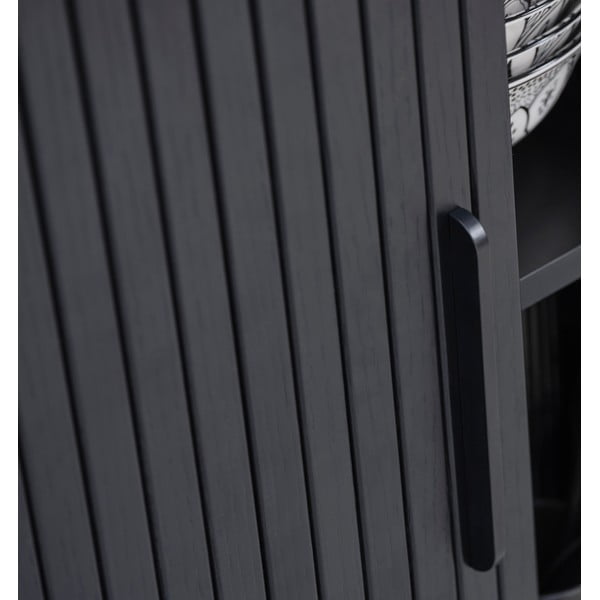 Černý TV stolek v dekoru dubu 120x56 cm Nola – Unique Furniture-image-3