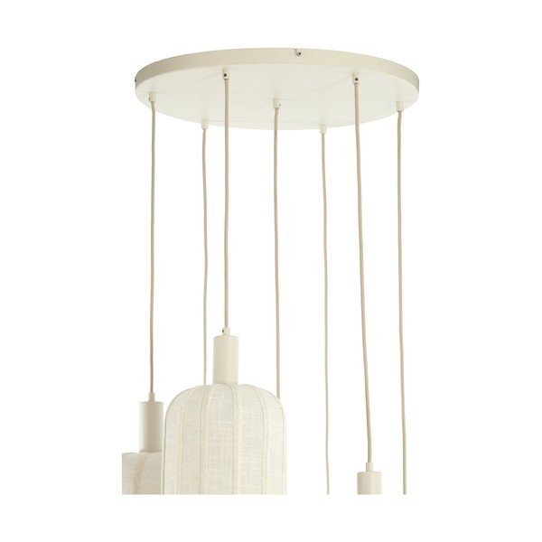 Krémové závěsné svítidlo s textilním stínidlem ø 50 cm Tufia – Light & Living-image-3