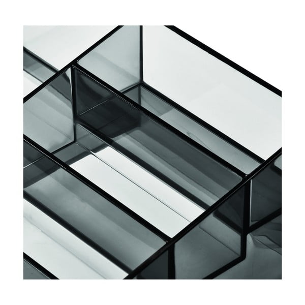 Matně černý koupelnový organizér na kosmetiku z recyklovaného plastu Nail Station – iDesign-image-4