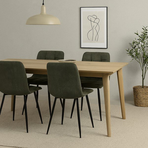 Zelené čalouněné jídelní židle v sadě 2 ks Moseby – Bonami Essentials-image-1