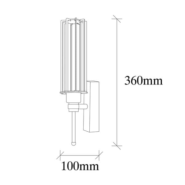 Nástěnné svítidlo v černé a zlaté barvě ø 8 cm Fellini – Opviq lights-image-4