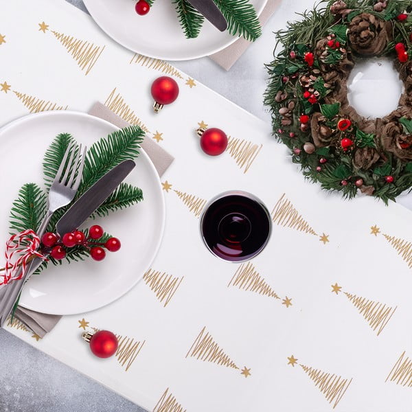 Bavlněný běhoun na stůl s vánočním motivem 32x130 cm – Orion-image-1