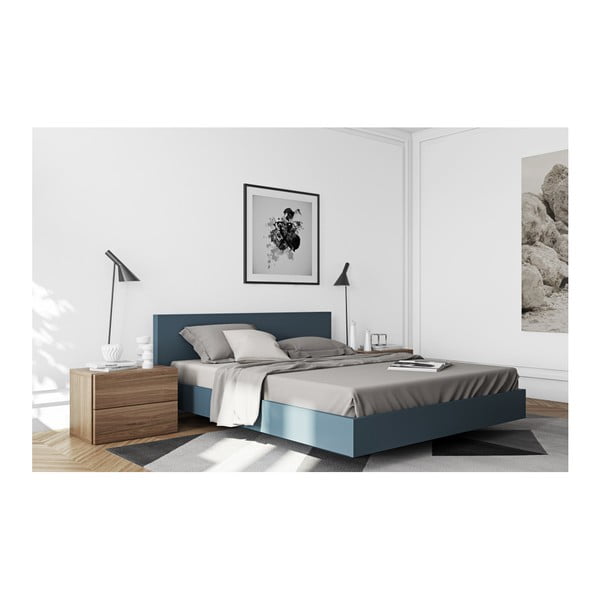 Hnědý noční stolek se 2 zásuvkami TemaHome Aurora-image-4