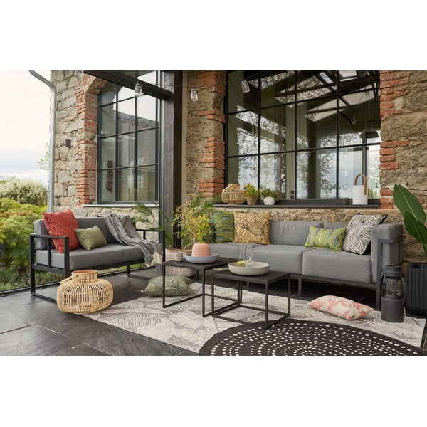 Grafitově šedá dvoumístná zahradní pohovka Bonami Selection Bellisima-image-1