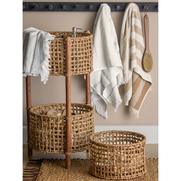 Hnědo-béžová bavlněná osuška 70x140 cm Elaia – Bloomingville-image-3