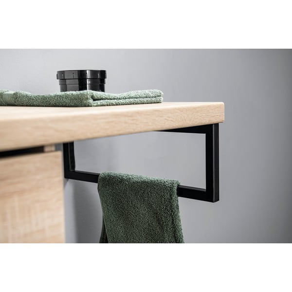 Černá ocelová podpěra pracovní desky 44x2 cm – Sapho-image-1