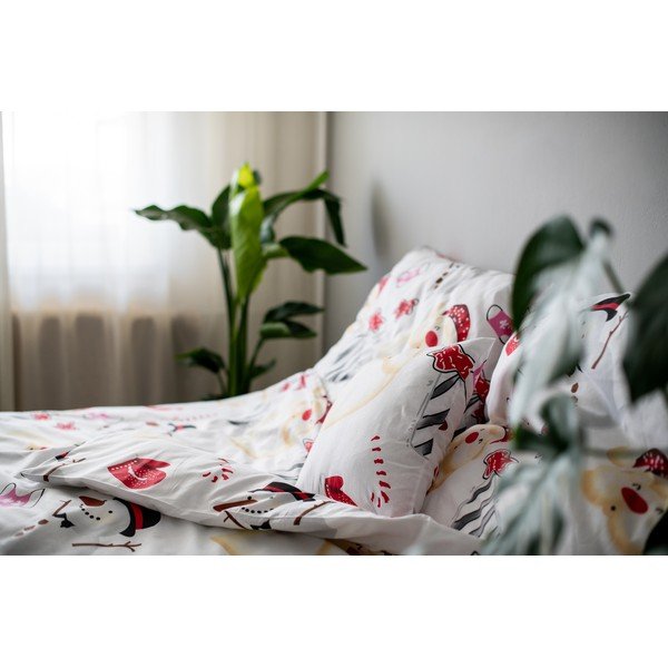 Vánoční bavlněné povlečení Cotton House Snowman, 140 x 200 cm-image-2