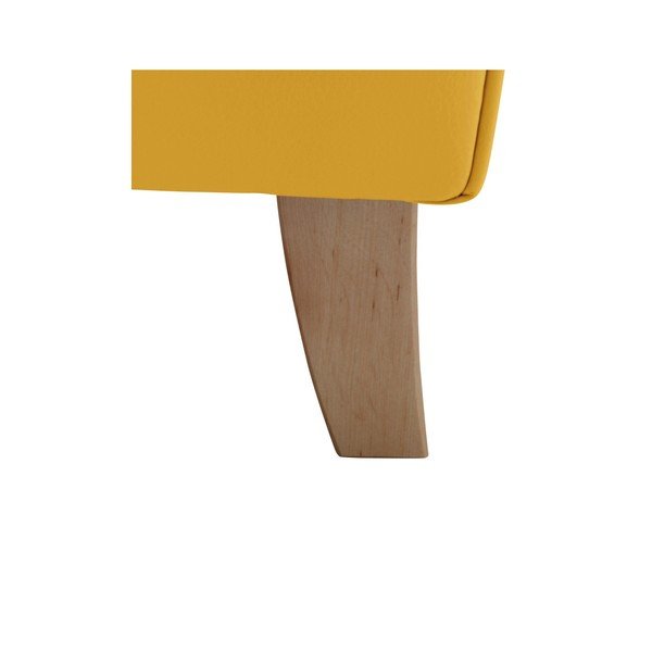 Žluté křeslo ušák z imitace kůže Max Winzer Lorris Corn-image-1